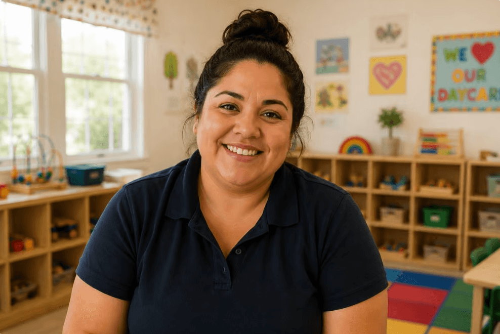 Monica, the licensed child care provider who created TOTS Sleep Log